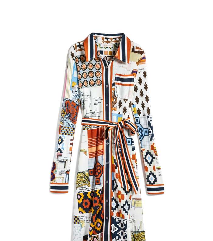 فستان على شكل قميص من توري بورتش لاطلالة مميزة في شهر رمضان