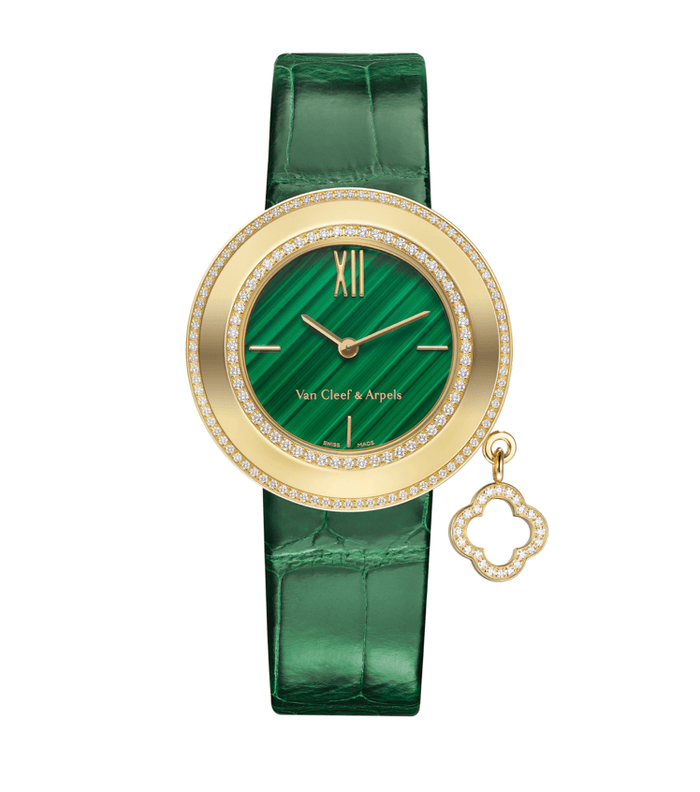 تصميم ساعة Charms Malachite وA Cheval