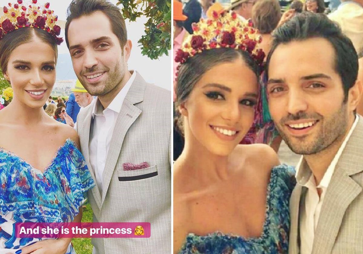 محمد باش ولارا اسكندر في حفل زفافها