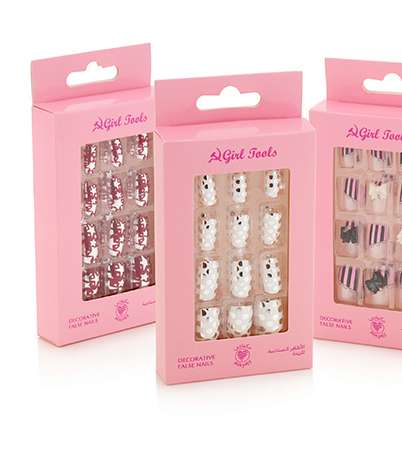 مجموعة Girls Tools Decorative False Nails لأظافر جاهزة