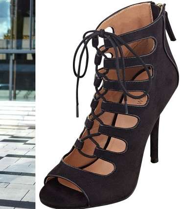 حذاء مفتوح مع شرائط Strappy Stilettos