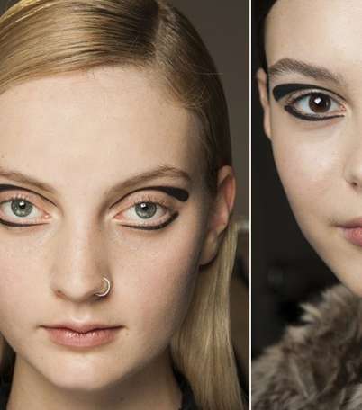 صور صيحات مكياج عيون غريبة في اسبوع الموضة في باريس