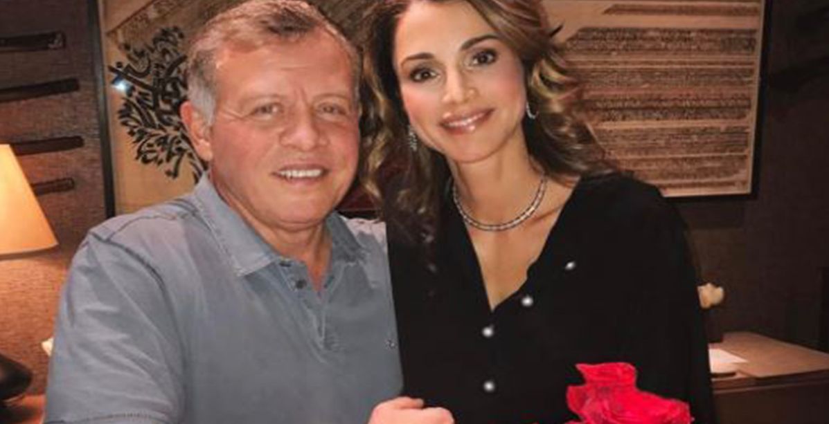 هدية رومانسية من الملك عبد الله الى الملكة رانيا في يوم الحب