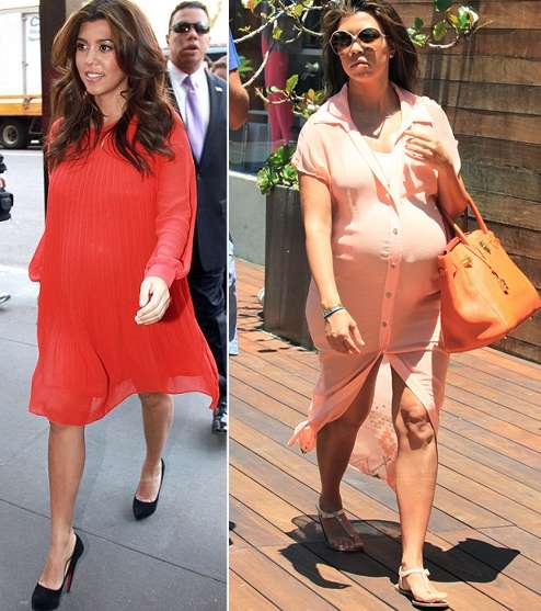 أسلوب كورتني كاداشيان وهي حامل