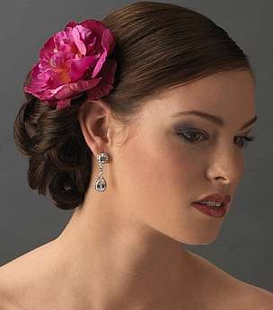 أكسسوار الشعر الزهري الغامق