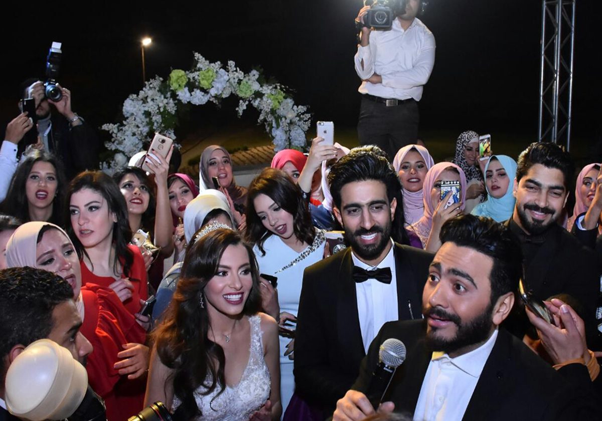 تامر حسني في الحفل