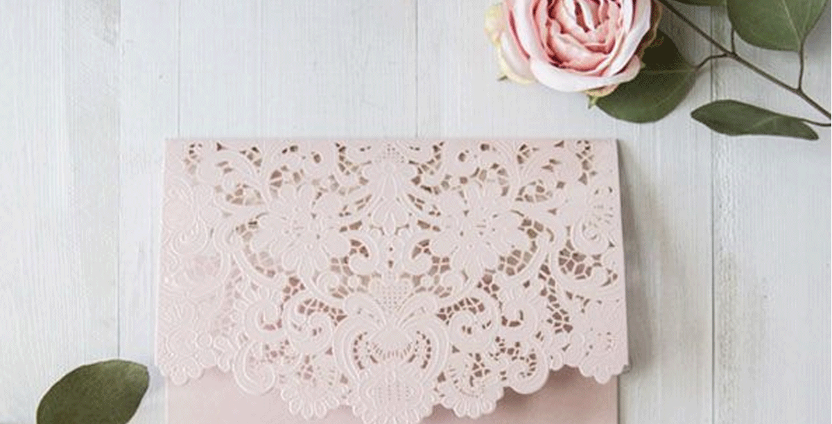 دعوة زفاف ورد