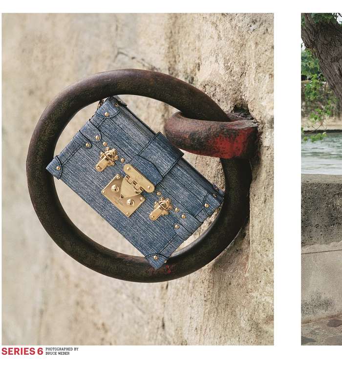 حقيبة Petite Malle الدنيم تبرز في اعلان لويس فويتون Series 6