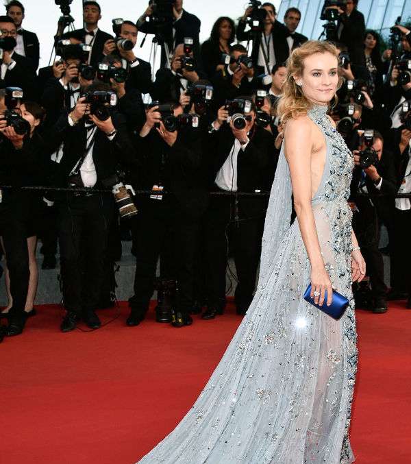 دايان كروغر بفستان برادا في مهرجان كان السينمائي 2015