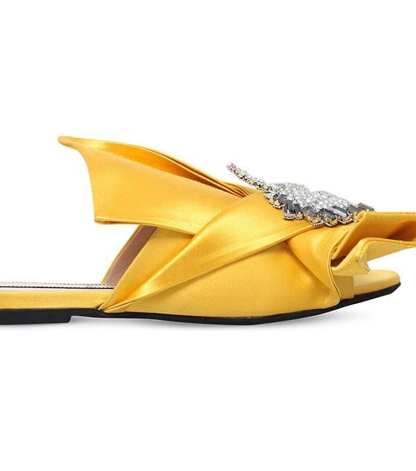 حذاء المول المسطح من الساتان من No.21