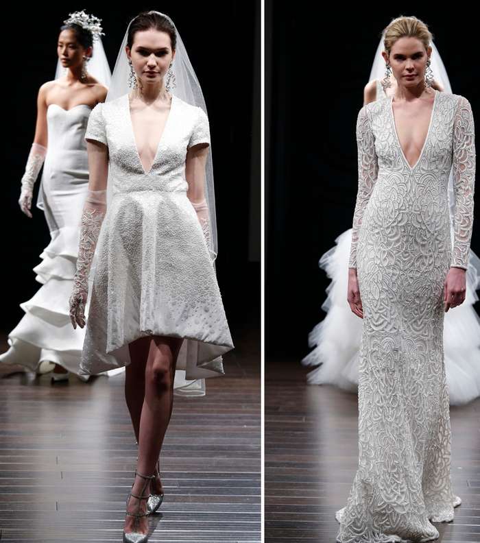 بزّة الرجال تحضر في أحدث مجموعات فساتين زفاف نعيم خان