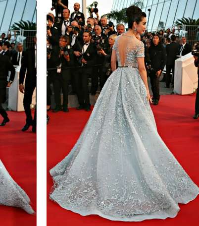 لي بينغ بينغ بفستان زهير مراد في مهرجان كان السينمائي 2015