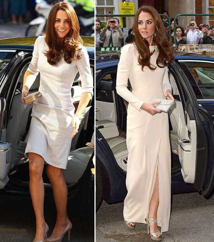 كيت ميدلتون والفساتين بموضةالنيود